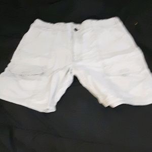 Pairs of khaki shorts